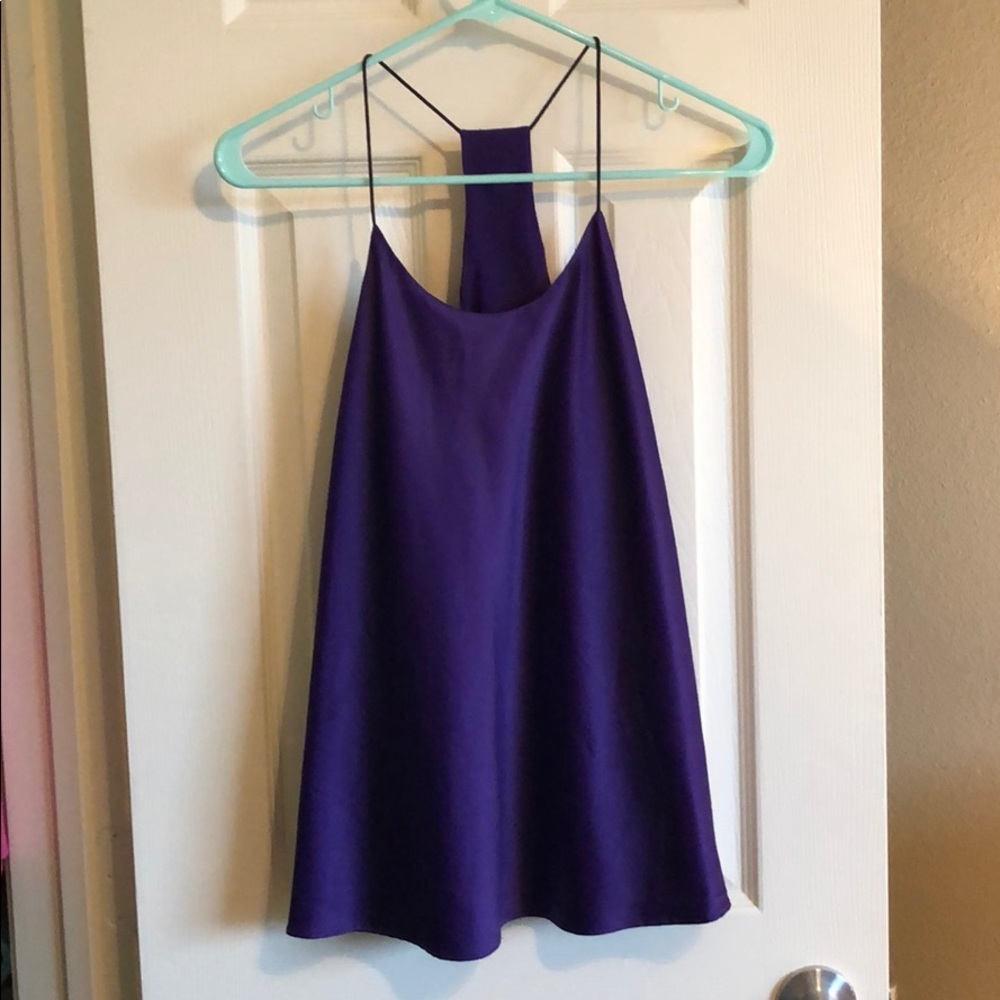 Purple silky top
